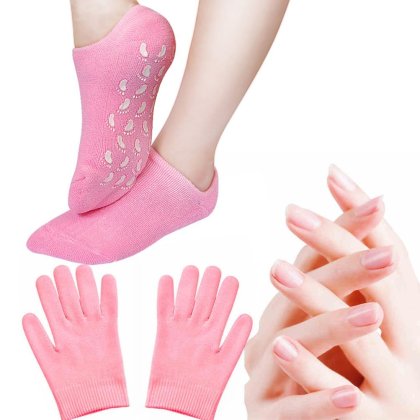 Feuchtigkeits Spendende Gel Socken Handschuhe Set HäNde FüßE Haut BleachV6G6 1X